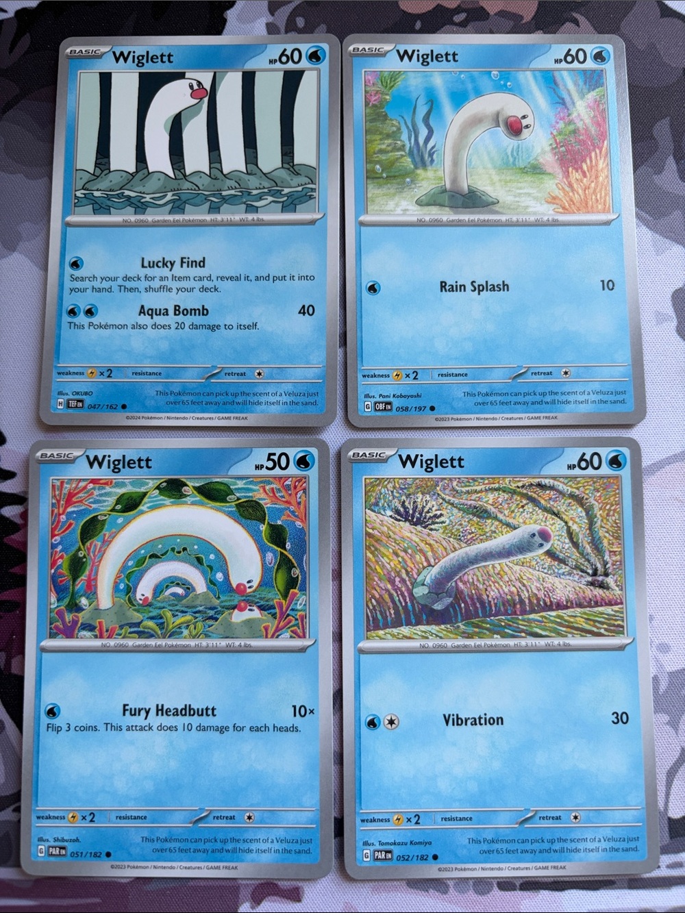 Wiglett Pokémon Character Collection Lot | 4 Cards | ✨5/$25✨